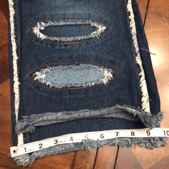 Vintage ZanaDi Patchwork frayed Denim Jean's size 3 - Picture 10 of 10